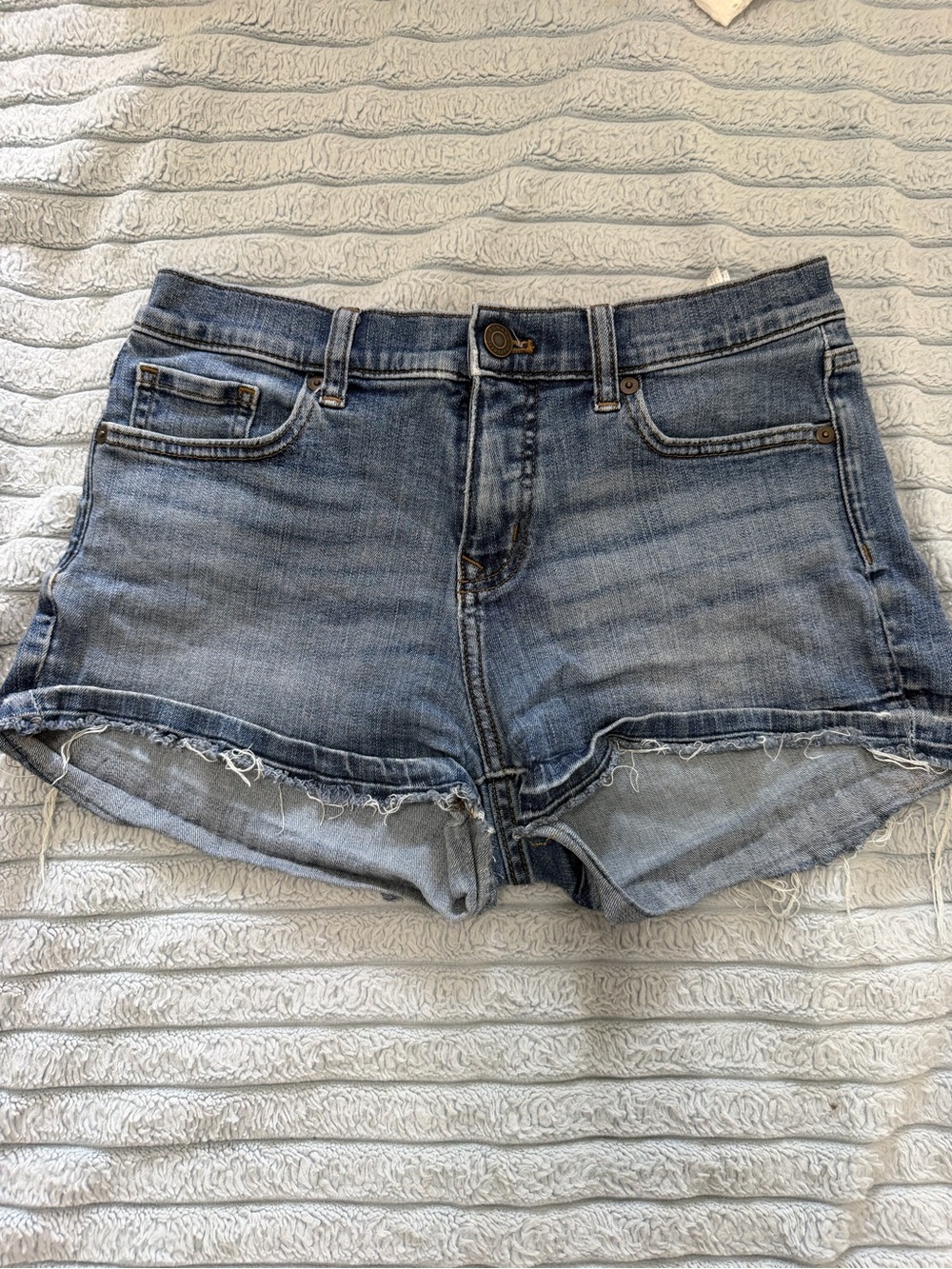 Banana Republic Light Blue Denim Jean Shorts - Frayed Hem